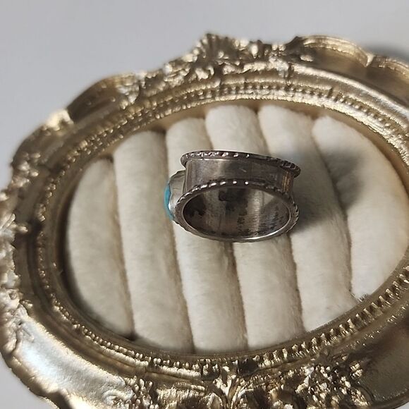 Turquoise Sterling Silver 925 Ring B+M Native American Size 8 - Picture 5 of 5